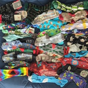 Funny Novelty Dress Socks - 35 Pairs - Irreverent Profanity Colorful - Assorted